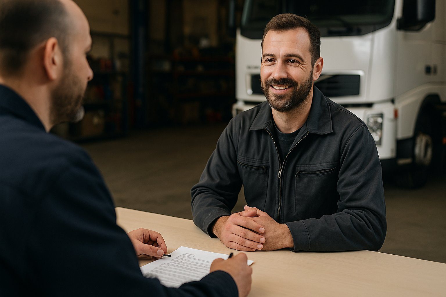 Colloquio di lavoro in una azienda di trasporti